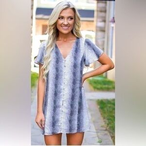 Buddy love Black and White snakeskin Dress XS Live Show Listing